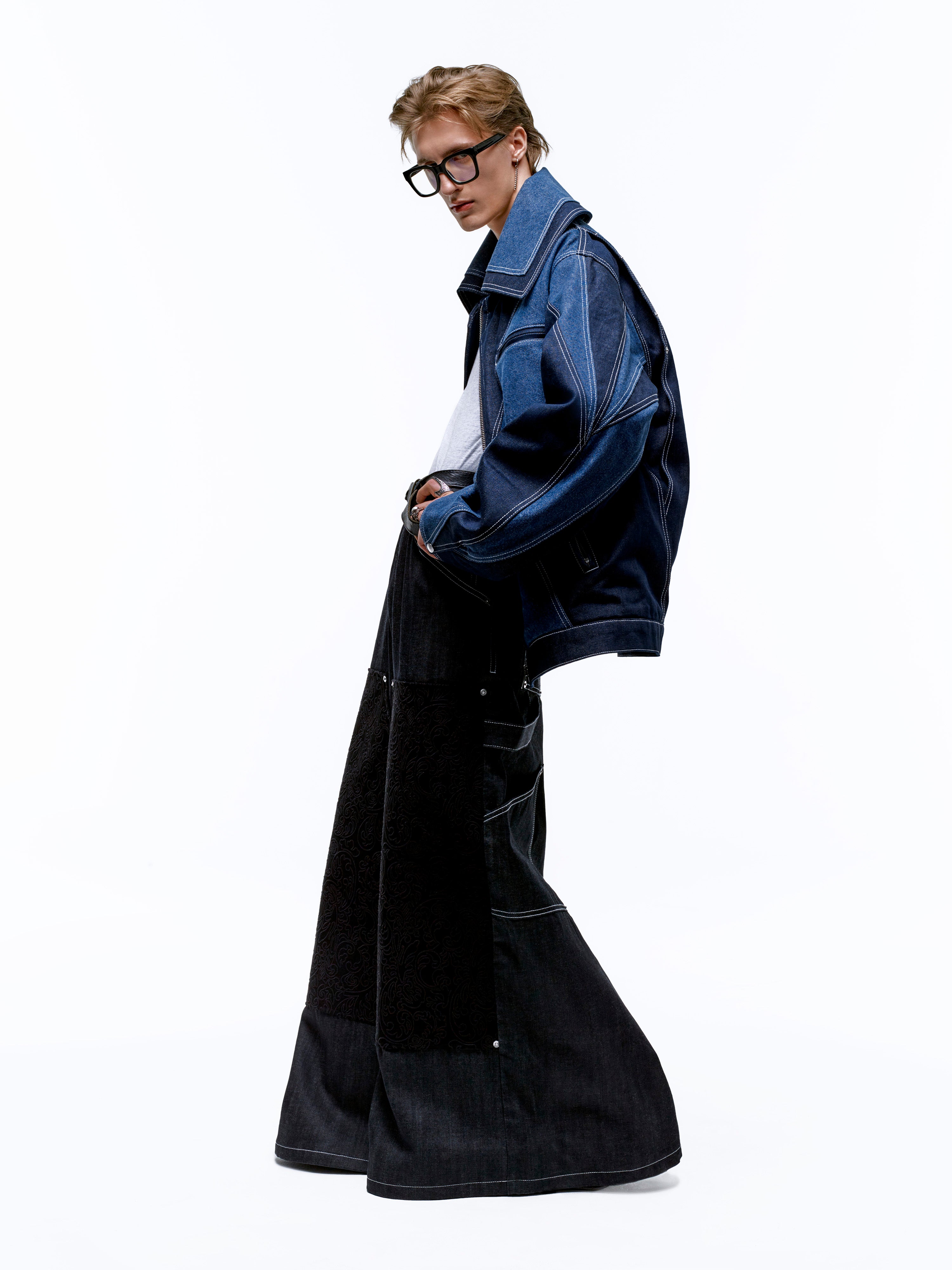TWO-TONED V JACKET — The Aligned
