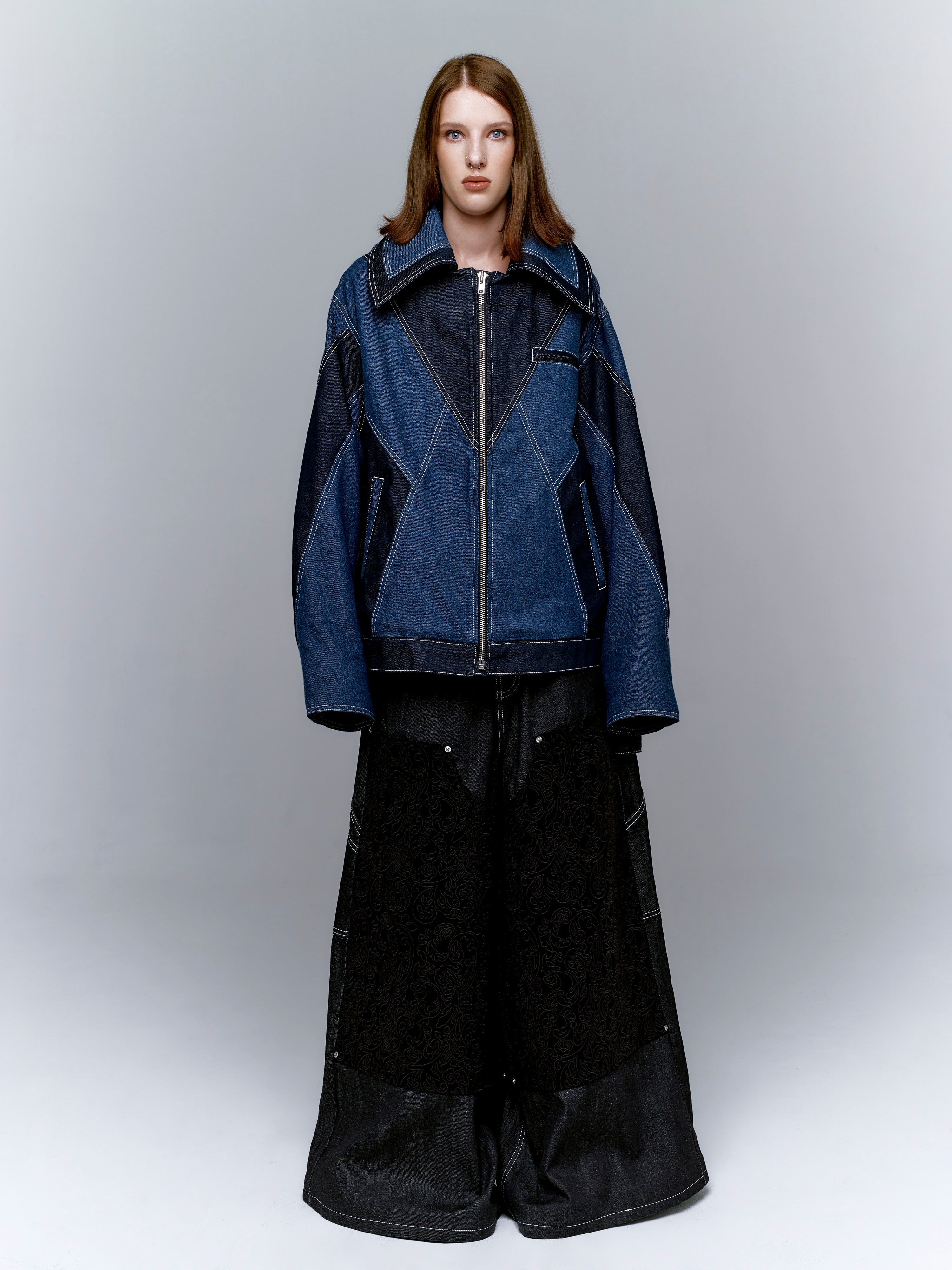 TWO-TONED V JACKET — The Aligned