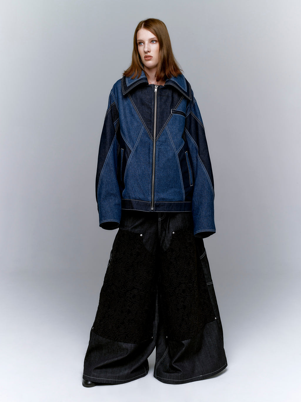 TWO-TONED V JACKET — The Aligned