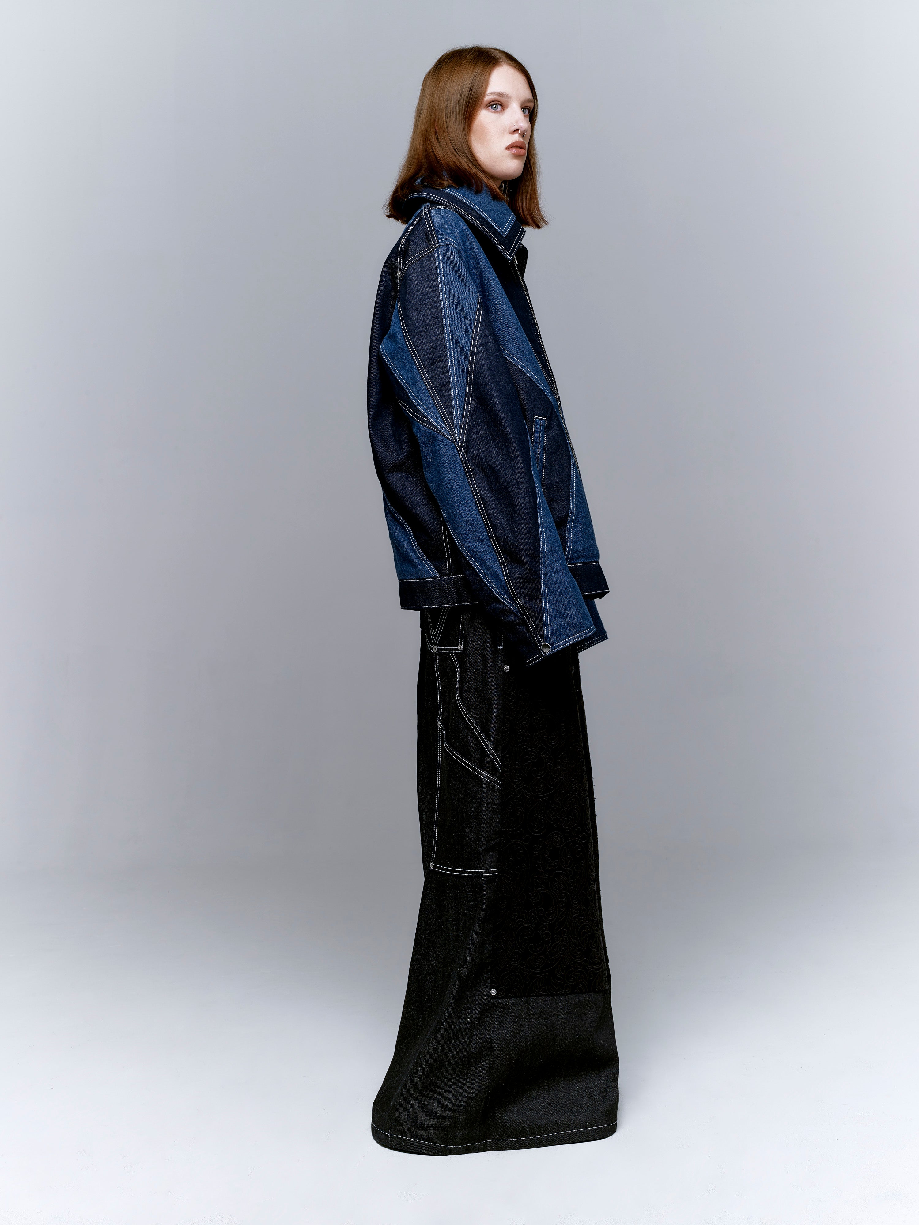 TWO-TONED V JACKET — The Aligned